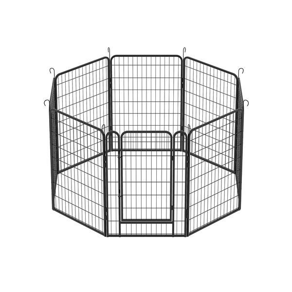8-Piece Heavy Duty Metal Pet Playpen – Foldable Dog Fence & Exercise Pen for Indoor/Outdoor Use