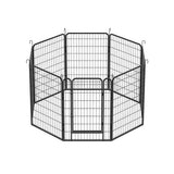 8-Piece Heavy Duty Metal Pet Playpen – Foldable Dog Fence & Exercise Pen for Indoor/Outdoor Use