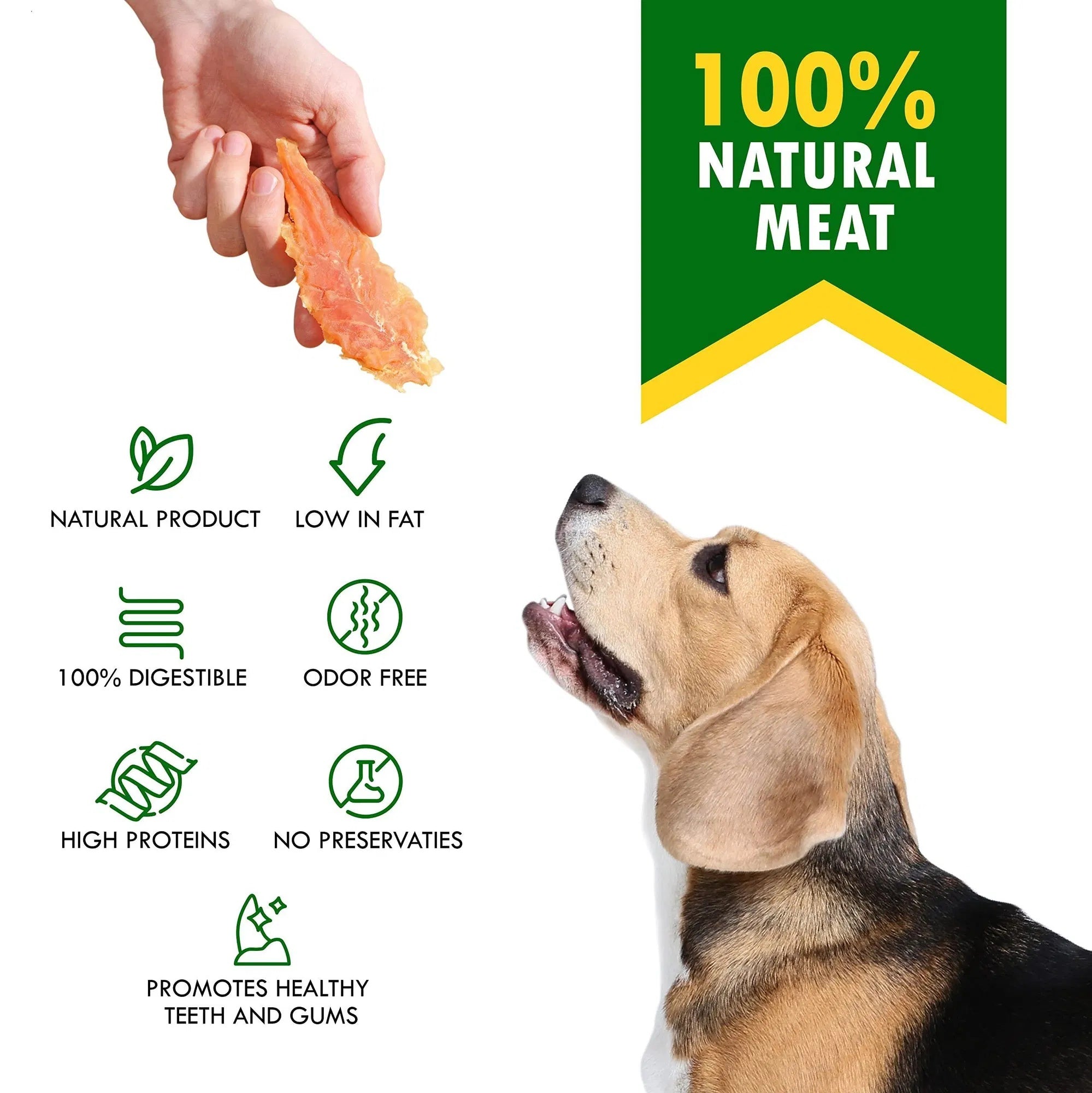 Chicken Jerky Dog Treats – All-Natural Grain-Free Organic High-Protein Human-Grade Chews (300g)
