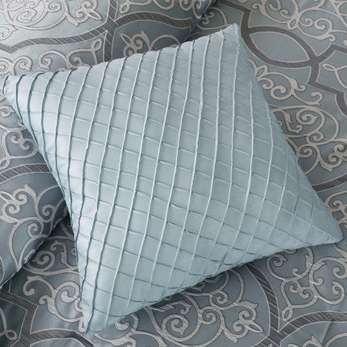 12-Piece Comforter Set with Cotton Bed Sheets – Soft & Stylish Blue Bedding for Queen Bed
