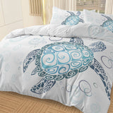 Ocean Turtle 3‑Piece Comforter Set – Turtle‑Themed Bedding with 2 Pillowcases (Queen Size)