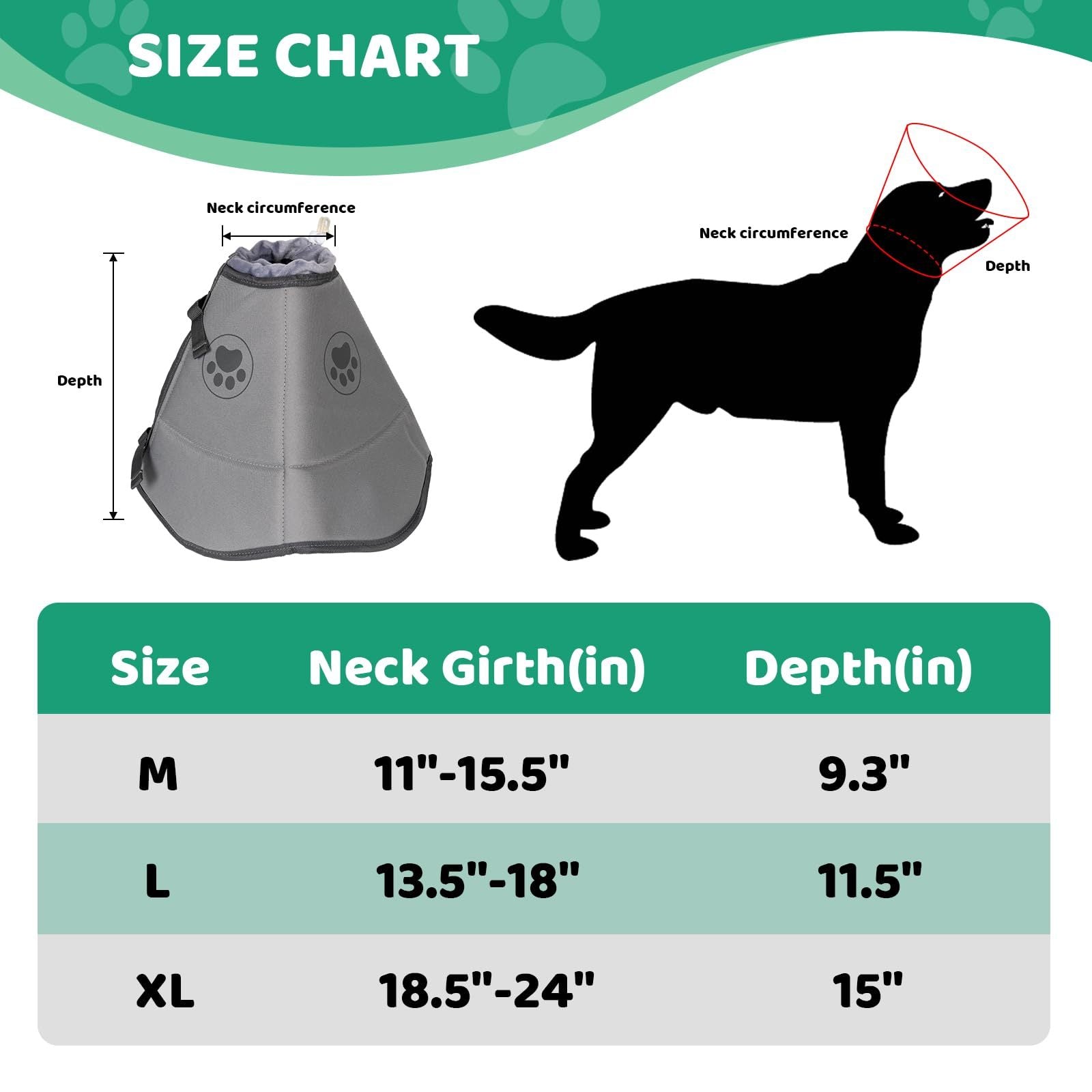 Pet Elizabethan Collar – Single Layer Recovery Cone for Cats & Dogs (M Size)
