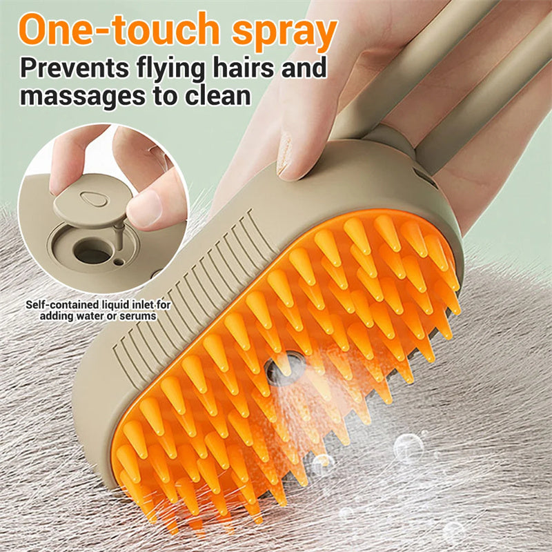 3-in-1 Electric Pet Brush – Grooming, Massage & Hair Removal