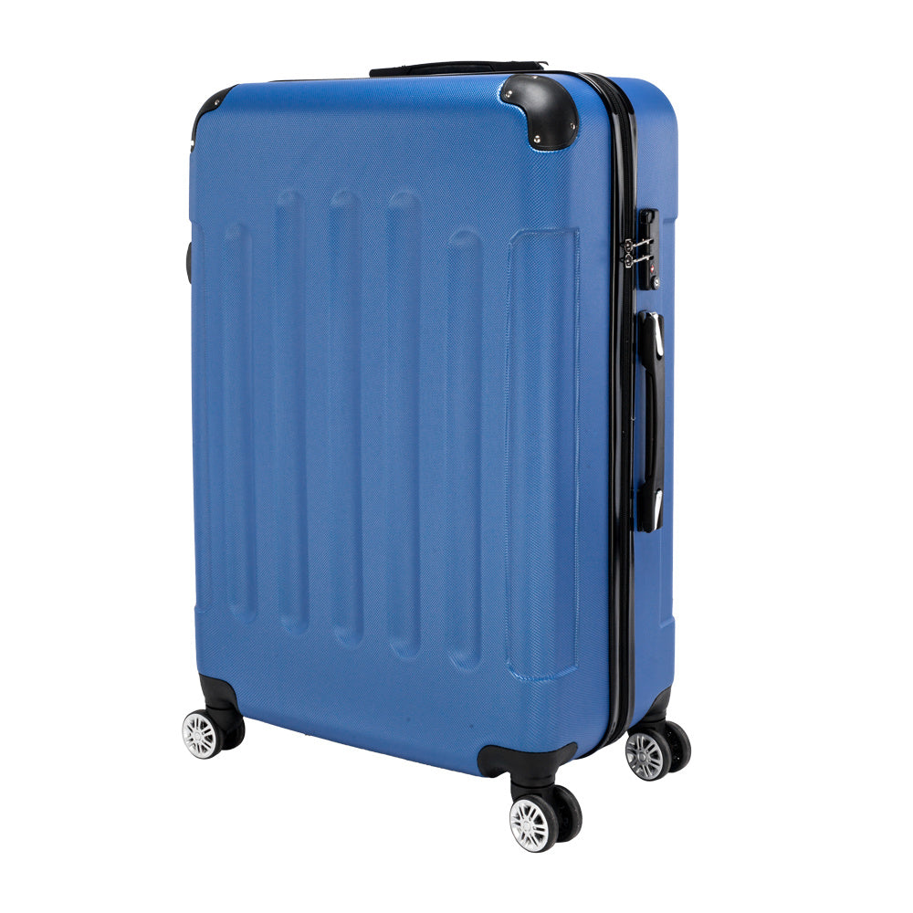 3-Piece ABS Hard Shell Luggage Set – Lightweight Spinner Suitcases with TSA Lock (20/24/28 Inches, Blue)