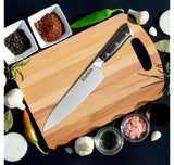 Professional 8″ Chef or 7″ Santoku Knife – High Carbon Steel, Full-Tang Design with Ergonomic Wood Handle