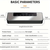 65 KPA Commercial Food Vacuum Sealer Machine Seal A Meal Food Saver System with 30 Free Bags, Dry/Moist Modes, 6-In-1 Sealing Machine for Food Storage & Sous Vide, Automatic Food Sealing Machine - PulinGO