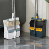 Thickened Rotatable Foldable Stainless Steel Rod Broom & Dustpan Set – Indoor Cleaning Supplies