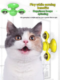 Cat Entertainment Set – Interactive Rotating Disk, Feather Teasers & Tumbler Windmill Toy, Keeps Cats Active & Engaged