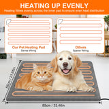 Pet Heating Pad – Waterproof Electric Heating Mat with Adjustable Temperature & Auto Shut-Off for Dogs & Cats