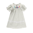 Infant Baby Girls Easter Bunny Smocked Dress – Embroidered Short Sleeve Summer Outfit