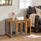 Multi-Functional Kennel – Rustic Pet Crate & Functional Side Table for Dogs, Cats, Rabbits & More