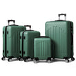 Vertical Stripe 4-in-1 Expandable Hard Shell Suitcase Set with Spinner Wheels & TSA Lock