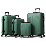 Vertical Stripe 4-in-1 Expandable Hard Shell Suitcase Set with Spinner Wheels & TSA Lock