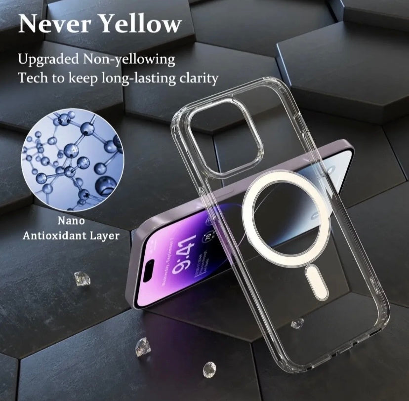 MagSafe Compatible iPhone Case - Military-Grade Shockproof Protection with Magnetic Circle