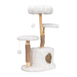 Modern Cat Tree – Natural Branch Cat Tower & Luxury Indoor Cat Condo, White