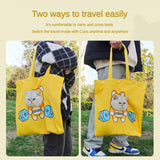 Animal-Shaped Canvas Shoulder Pet Bag – Cute Carrier with Head Opening for Small Dogs & Cats