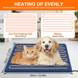 Pet Heating Pad – Waterproof Electric Heating Mat with Adjustable Temperature & Auto Shut-Off for Dogs & Cats