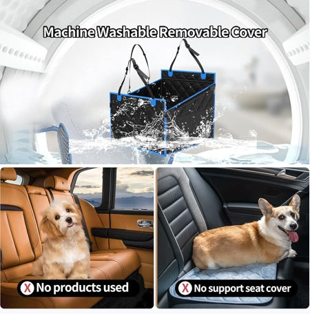 Dog Car Seat with Back Seat Extender – Hammock-Style Travel Protector for Large & Small Dogs, Fits Cars, SUVs & Trucks