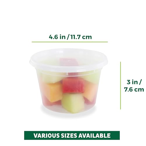 Freshware 16oz Deli Food Storage Containers – 36 Pack BPA-Free Leak-Proof Set