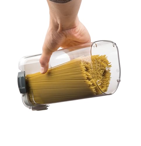 ProKeeper Airtight Pasta Storage Container – Portion Control Spaghetti Keeper with Silicone Seal (Clear)