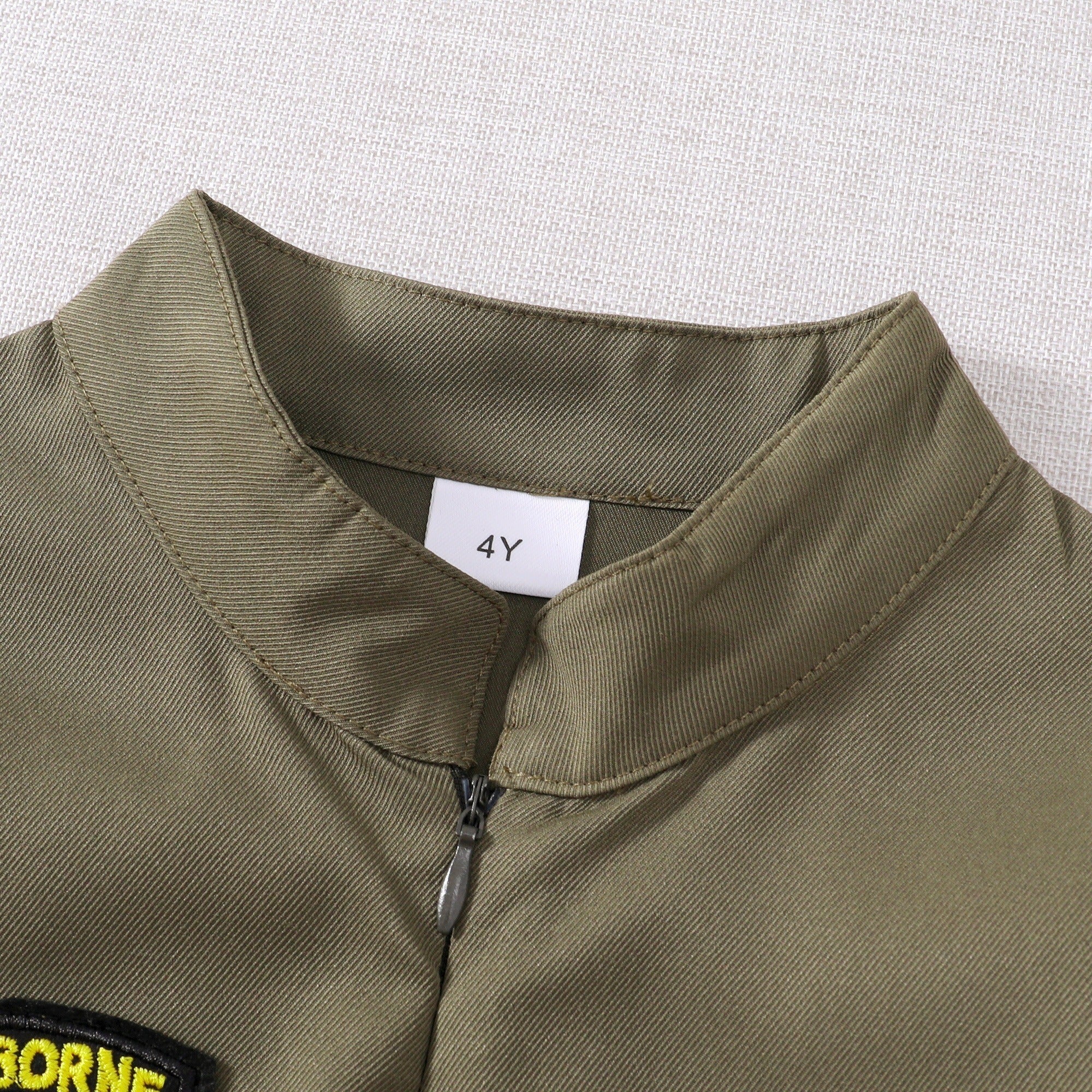 Toddler Boys Pilot Jumpsuit – Army Green Long Sleeve Romper for Birthday Parties & Playtime