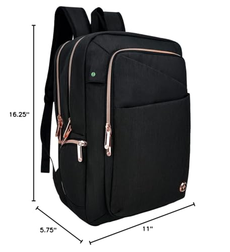 Swissdigital Design Women’s Business Laptop Backpack – USB Charging RFID Work & Travel Bag