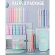 39-Piece Aesthetic School Supplies Set – Pastel Highlighters, Gel Pens, Mechanical Pencils & Cute Pen Case