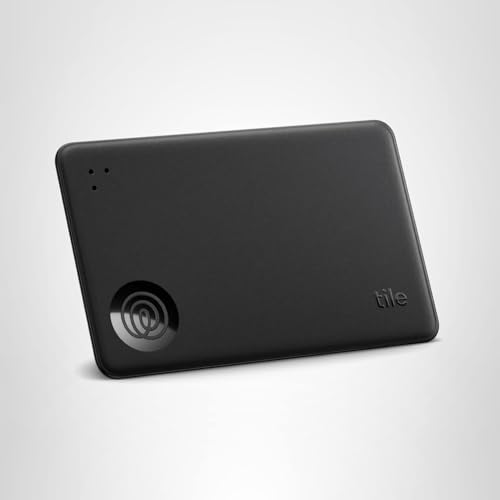 Tile Slim Bluetooth Tracker Card for Wallet, Passport & Luggage, 350 ft Range, SOS Alert, IP68 Waterproof, Life360 Compatible