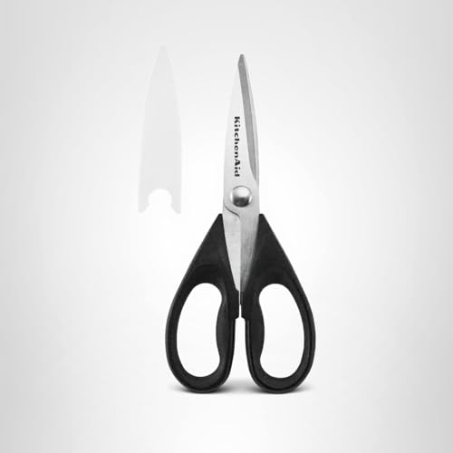 Heavy-Duty Stainless Steel Kitchen Shears with Soft Grip & Blade Guard