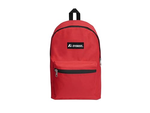 Everest Basic Medium School Backpack Lightweight Daily Bookbag with Front Zipper Pocket