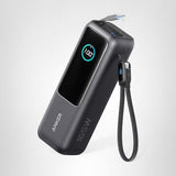 25,000mAh Power Bank with Triple 100W USB-C Ports – Fast Charging Portable Charger with Built-In Cables for Travel & Laptops