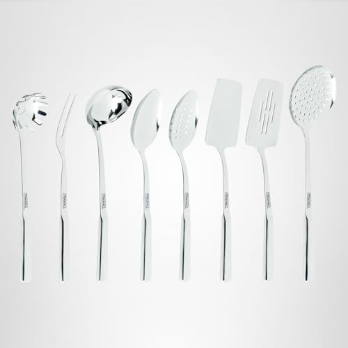 8-Piece Stainless Steel Kitchen Utensils Set – Ergonomic Handles, Dishwasher Safe
