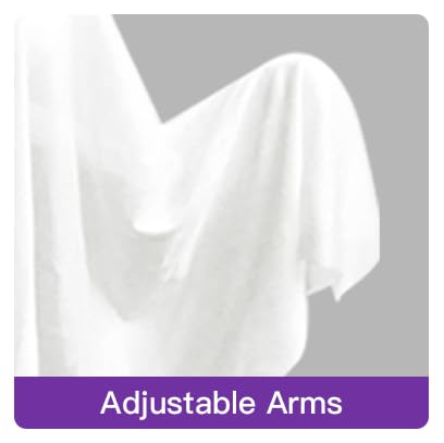 Blue LED Hanging Ghosts (4-Pack) – 27.5" Light-Up Halloween Decorations for Yard, Porch & Haunted House