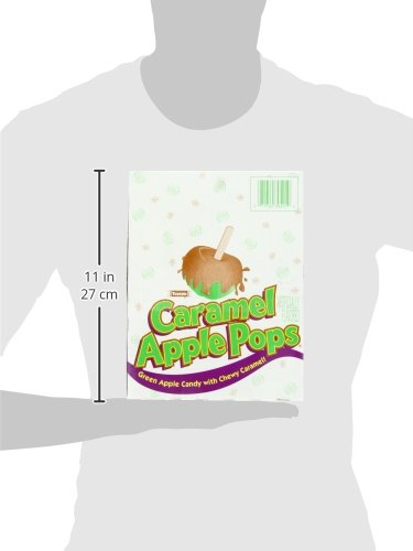 Tootsie Roll Caramel Apple Pops – Original Version (Box of 48) – Green Apple Lollipops Coated in Rich Caramel