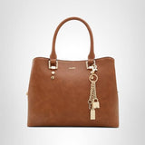 ALDO Legoirii Tote Bag for Women – Medium Top Handle Handbag with Zipper Closure (Medium Brown)