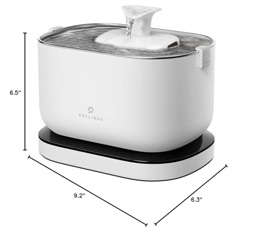 PETLIBRO Dockstream Wireless Cat Water Fountain 3L – Rechargeable Base & Radar Sensor Flow (White)