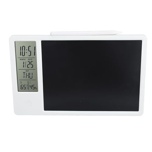 HD LCD Electronic Calendar Writing Tablet – Smart Desk Organizer with Time & Climate Display (White)