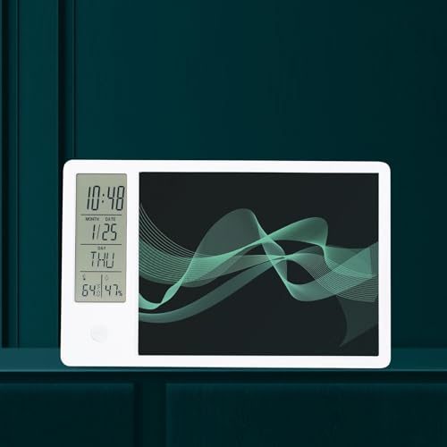 HD LCD Electronic Calendar Writing Tablet – Smart Desk Organizer with Time & Climate Display (White)