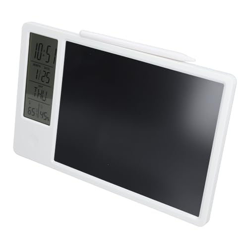 HD LCD Electronic Calendar Writing Tablet – Smart Desk Organizer with Time & Climate Display (White)