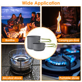 8-Piece Aluminum Camping Cookware Set – Lightweight Pot, Foldable Utensils & Cleaning Kit for Outdoor Adventures