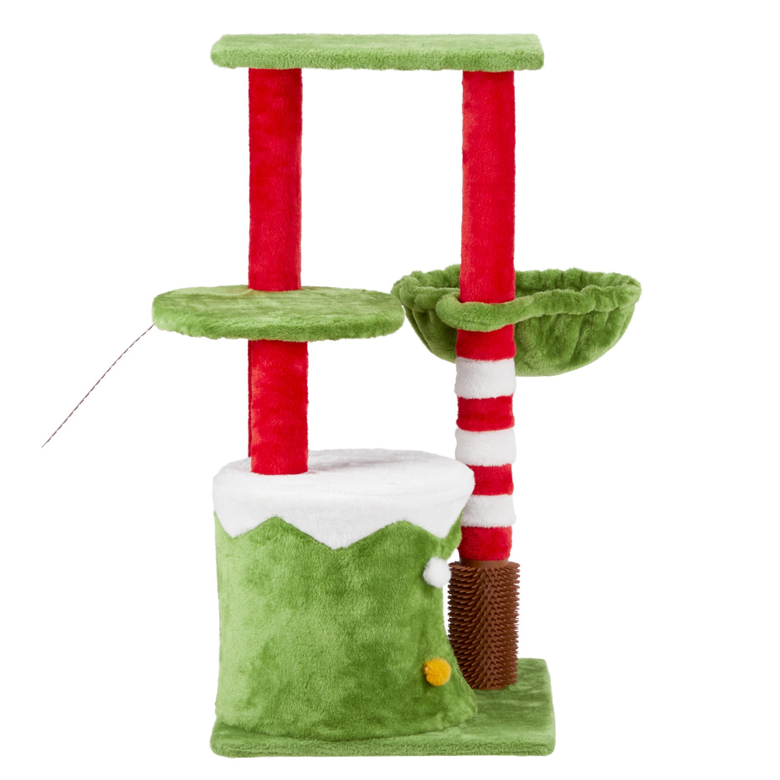 2-Story Cat House with Hammock & Climbing Frame – Multi-Level Cat Condo with Platforms and Scratch-Resistant Design