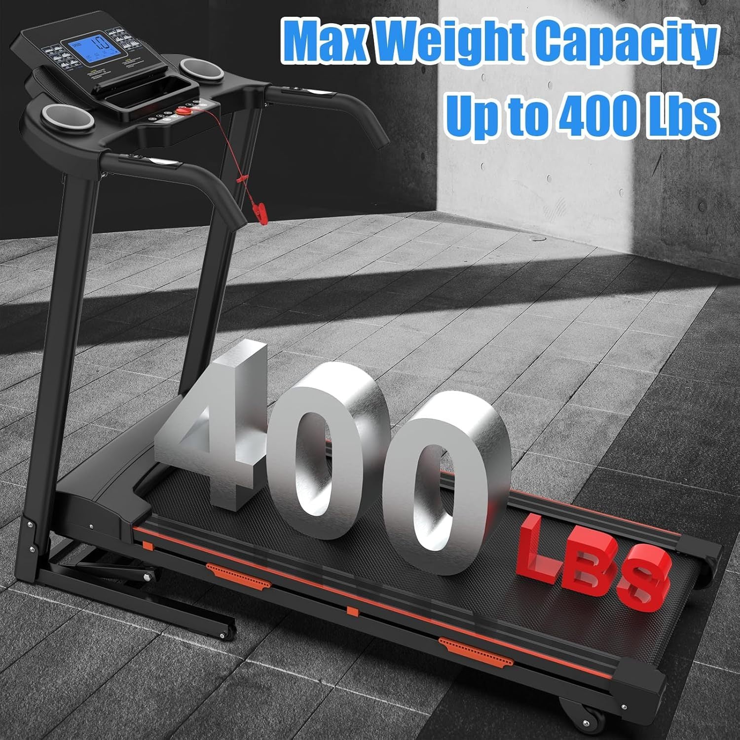 Home Automatic Tilt Treadmill | 400 lbs Capacity & 3.25 HP Folding Electric Running Machine 🏃‍♂️🔥