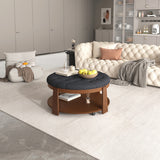 Round Velvet Storage Ottoman - Upholstered Footstool & Coffee Table