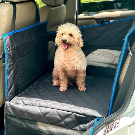 Dog Car Seat with Back Seat Extender – Hammock-Style Travel Protector for Large & Small Dogs, Fits Cars, SUVs & Trucks