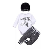 Newborn Baby Boy & Girl Outfit Set – Soft Cotton Romper Bodysuit with Pants | Infant Clothes 2PCS