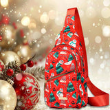 Christmas Holiday Chest Bag 🎄 Festive Crossbody Sling Bag for Travel, Gifts & Parties