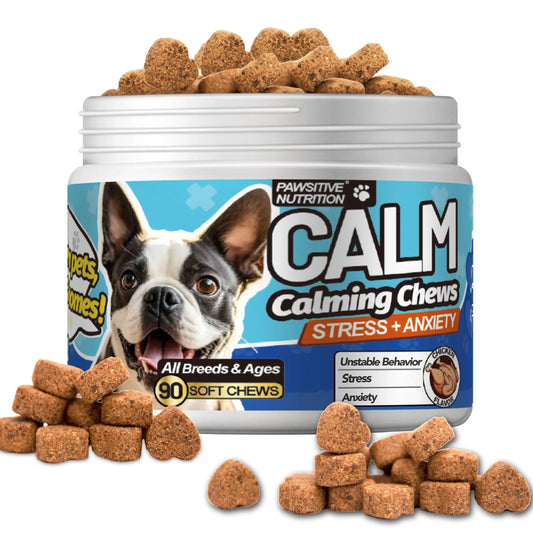 Calming Chews for Dogs – Natural Anxiety & Stress Relief, Chicken Flavor, 90 Soft Treats - PulinGO