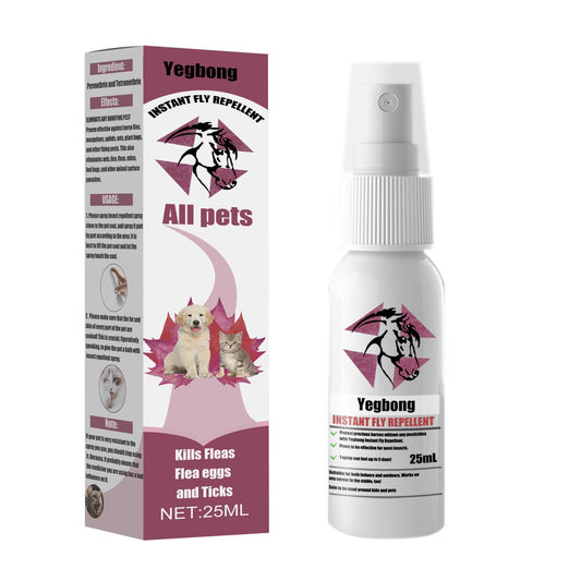 Yegbang Pet Flea & Tick Spray – Soothing Deworming and Itch Relief Spray for Dogs & Cats
