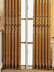 2-Piece Elegant European Blackout Curtains – Beige Velvet with Embroidery, UV Protection, Machine Washable