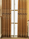 2-Piece Elegant European Blackout Curtains – Beige Velvet with Embroidery, UV Protection, Machine Washable